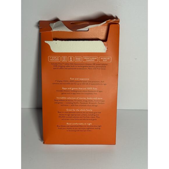 Amazon Fire 5th Generation 8GB WiFi Tablet Black 7in Display Quad Core Camera - Picture 2 of 3